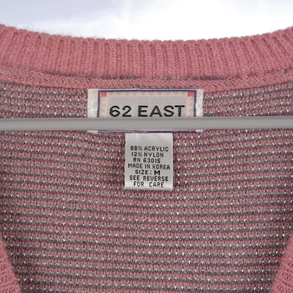 Vintage 62 East Pink Cottagecore Cardigan Sweater - Picture 4 of 5